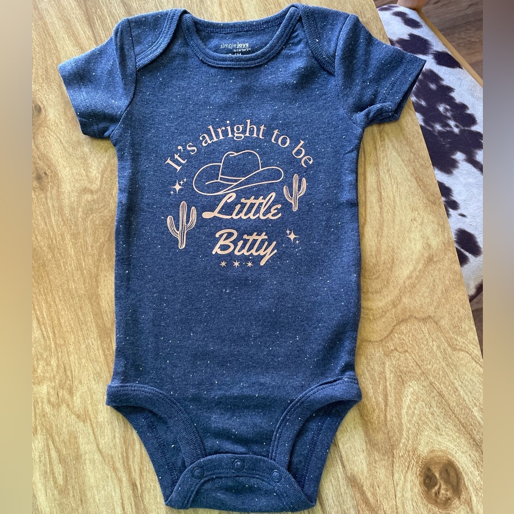Carter's Navy Blue 'Little Bitty' Bodysuit